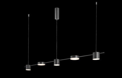 Светильник подвесной LED TRISTAN SP5 L1200 BLACK Crystal Lux чёрный 3 лампы, основание чёрное в стиле современный хай-тек  фото 4